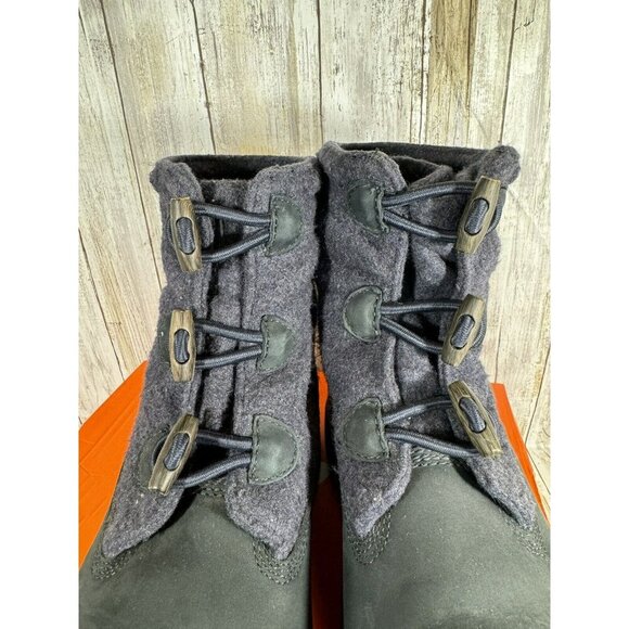 Timberland Navy Suede Wool Boots Round Toe Rubber Sole Toggle Closure Size 11M - Picture 9 of 15